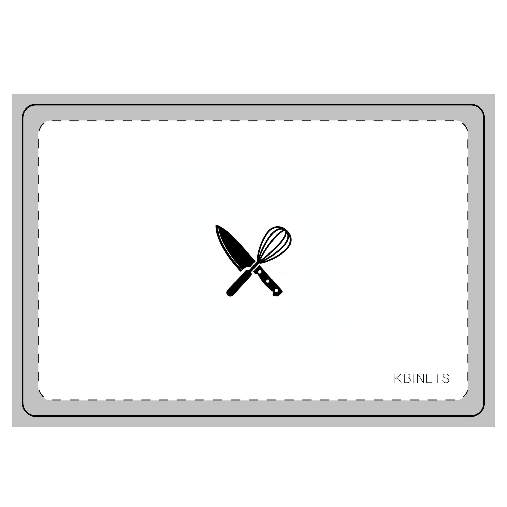 Kitchen Tools Microfiber Dish Mat — Knife & Whisk Counter Protector