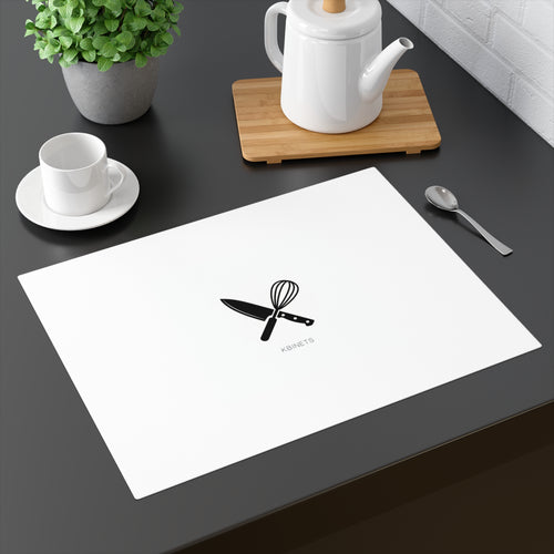 Chef Knife & Whisk Placemat — Minimalist Kitchen Dining Mat