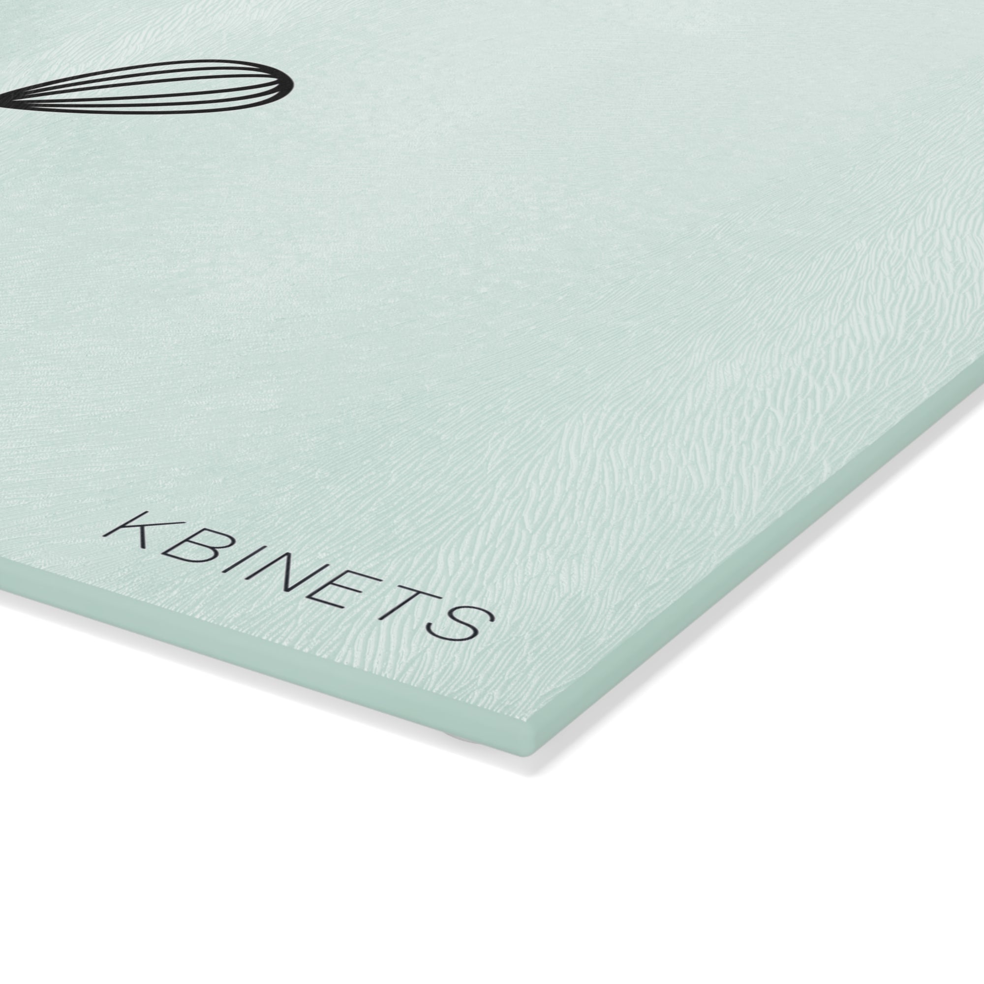 Chef Knife & Whisk Glass Cutting Board — Mint Kitchen Prep Board