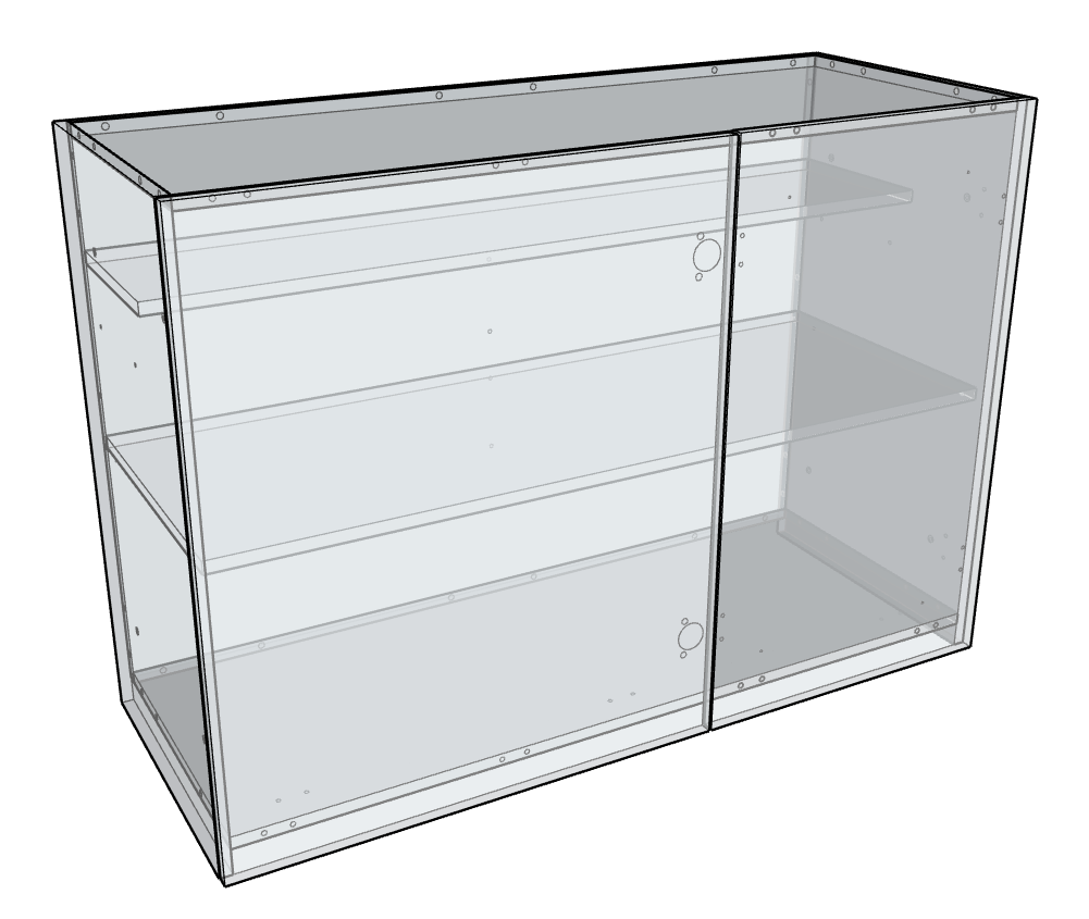 GABINETES DE PARED ESQUINEROS (Diamante + Ciegos)