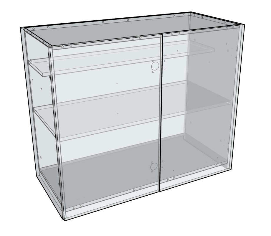 GABINETES DE PARED ESQUINEROS (Diamante + Ciegos)