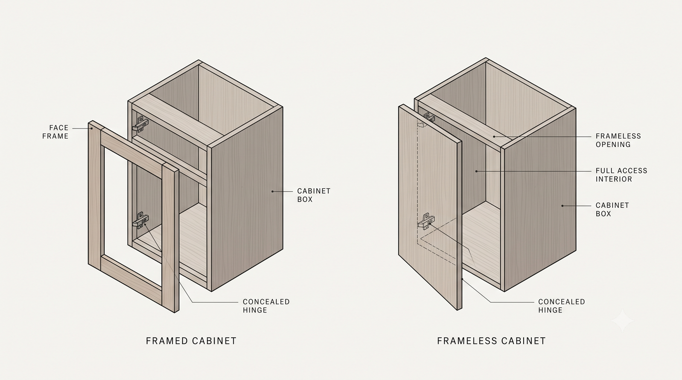 Where Did Frameless Cabinets Originate?