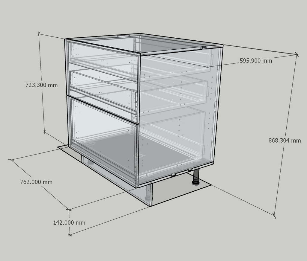 GABINETES DE PISO CON CAJONES