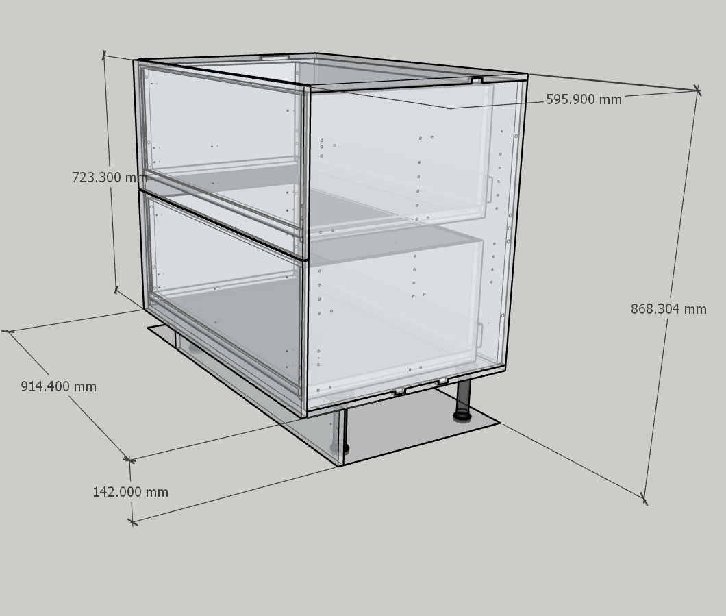 GABINETES DE PISO CON CAJONES