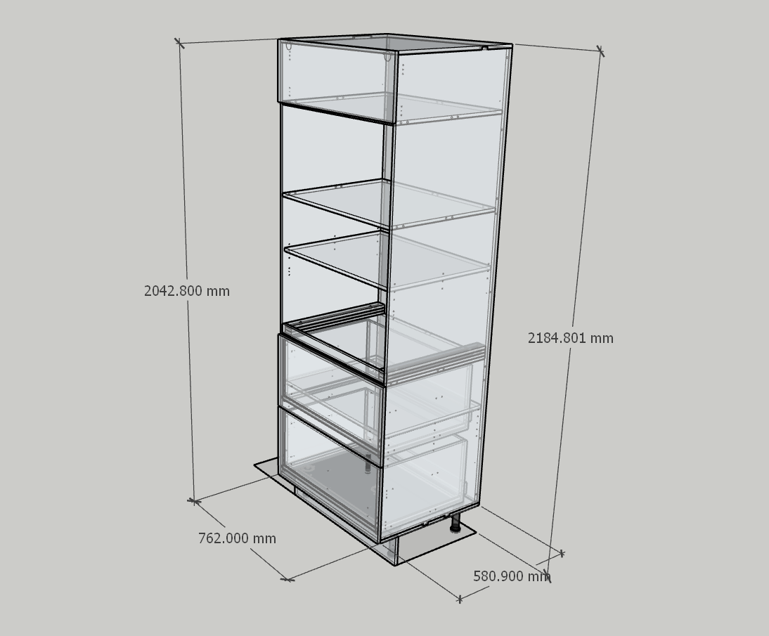 GABINETES DE PISO ALTOS (ALACENA Y TORRE DE HORNOS)